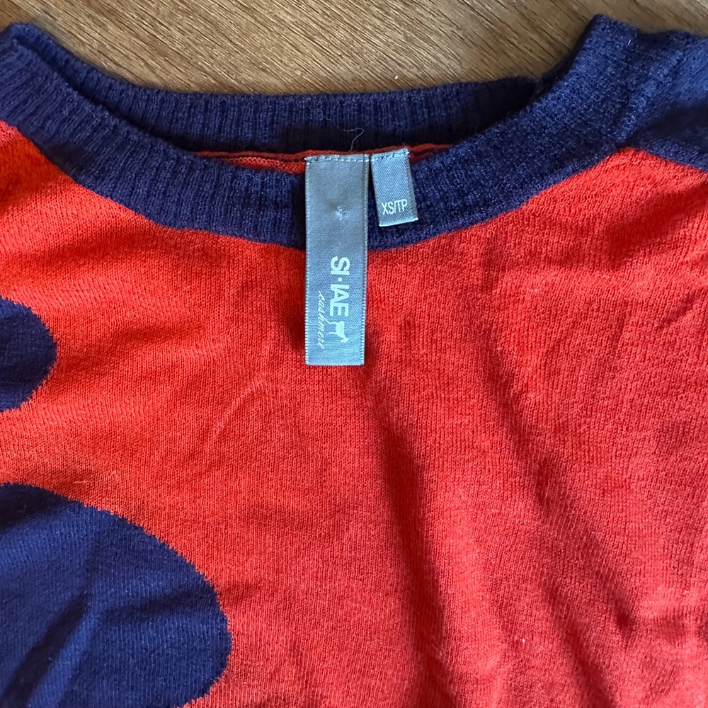 SI-IAE (Anthropologie) abstract asymmetrical 100% cashmere sweater - Picture 2 of 5